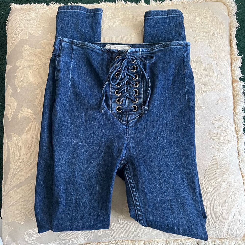 Free People Lace Jeans